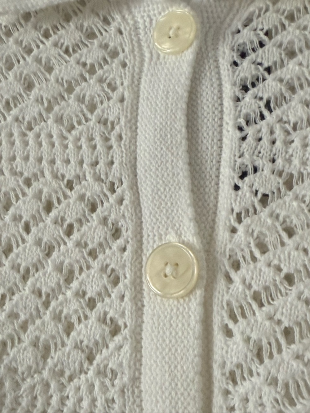 Universal Thread White Openwork Knit Button-Front Cardigan - Picture 3 of 11